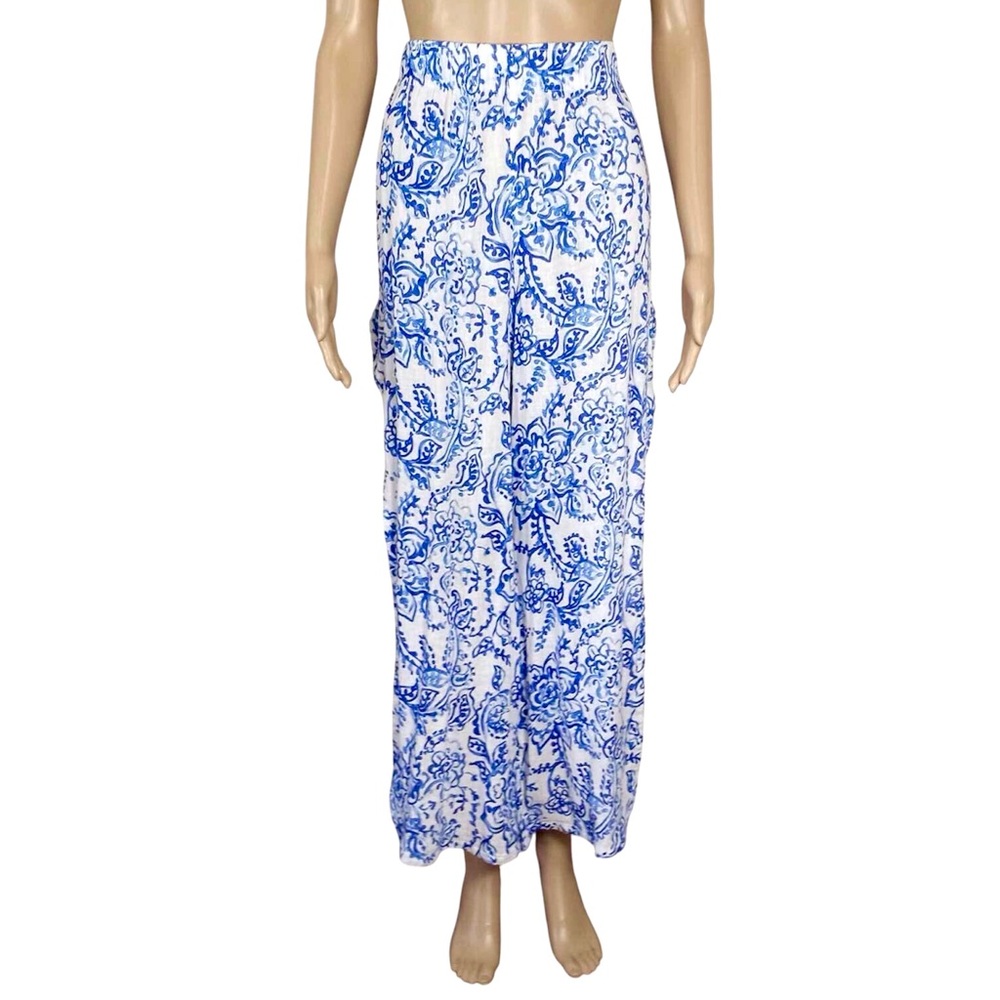 Caroline Constas Split Side Pants Tropical Floral… - image 2